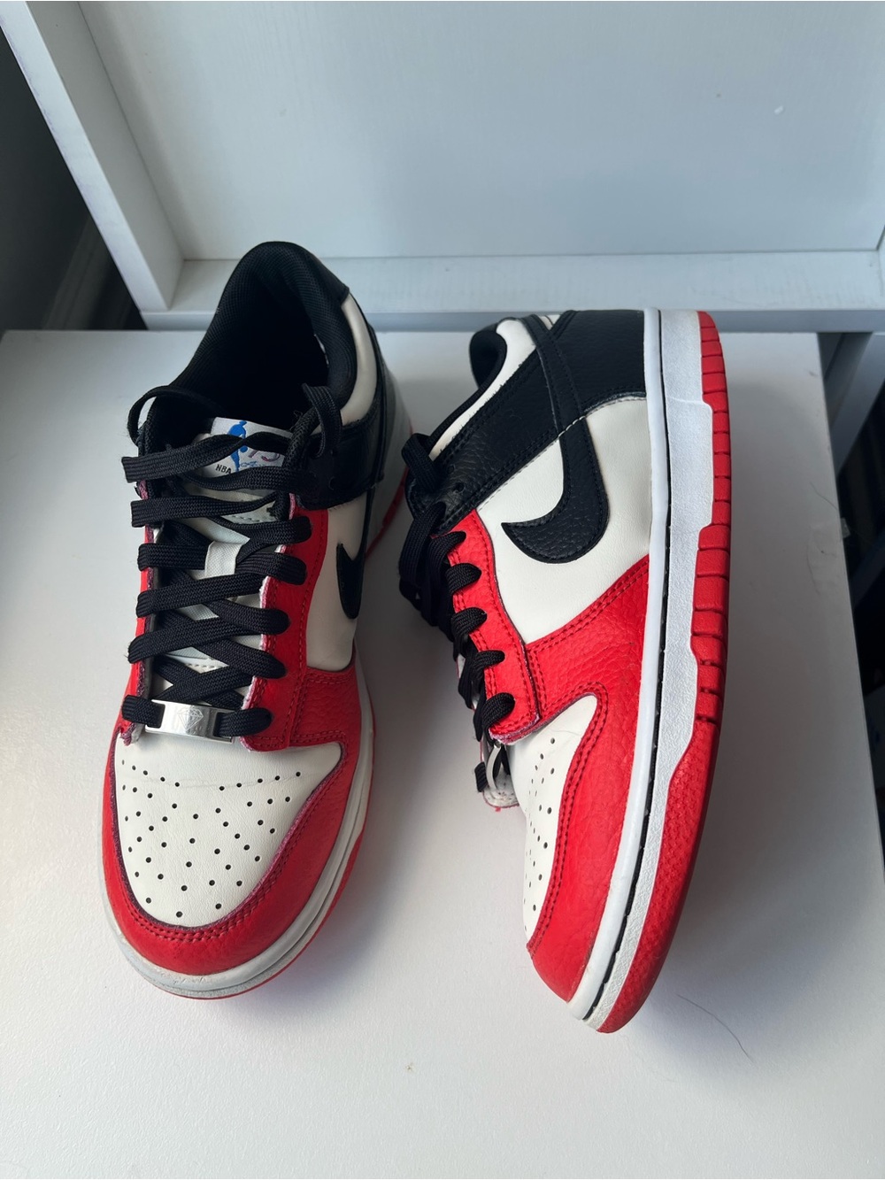 Nike Dunk 75th Anniversary Red / White Shoe Chicago 6 youth - Picture 2 of 6